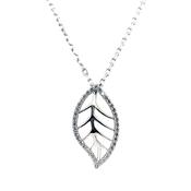 Sterling Silver CZ Leaf Pendant SP5450 image