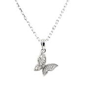 Sterling Silver CZ Butterfly Pendant SP5489 image