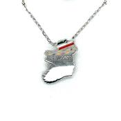 Sterling Silver Enamel Map of Ireland Pendant SP551 image
