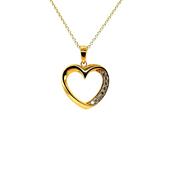 Gold-plated Silver CZ Heart Pendant SP5570 image