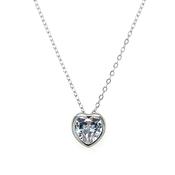 Sterling Silver CZ Heart Slider Pendant SP5875