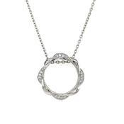 Sterling Silver CZ Twisted Circle Pendant SP5928 image