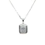 Sterling Silver CZ Baguette Cluster Pendant SP5968 image