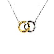 Sterling Silver Gold-plated Interlocking Circles Pendant SP5973/G image