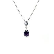 Sterling Silver Amethyst CZ Pendant SP6779 image