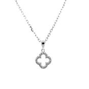 Sterling Silver CZ Quatrefoil Pendant SP6784 image