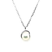 Sterling Silver CZ Freshwater Pearl Pendant SP6789 image