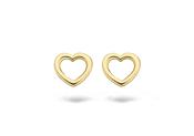 Blush Earrings 7246YGO - 14k Yellow Gold Open Heart Studs image