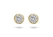 Blush Ear studs 7257YZI - 14k Yellow gold 4.3 mm with zirconia image