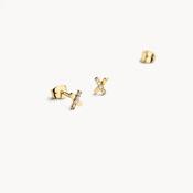 Blush Ear studs 7301YZI - 14k Yellow gold with zirconia image