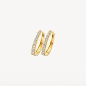 Blush Earrings 7341YZI - 14k Yellow Gold Huggies with Zirconia