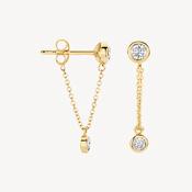 Blush Earrings 7347YZI - 14k Yellow Gold with zirconia D image