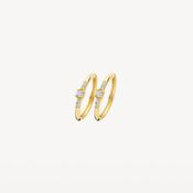 Blush Earrings 7368YZI - 14k Yellow gold Huggies with zirconia D image