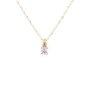 9ct Gold CZ Droplet Slider Pendant GPZ415 image