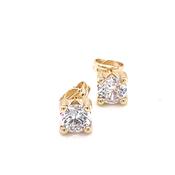 9ct Gold 5mm CZ 4-Claw Stud Earrings GEZ689 image