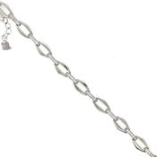 Sterling Silver CZ Links Bracelet SB8128