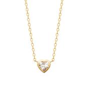 Amèlie 18ct Gold-Plated CZ Heart Necklace 87128045