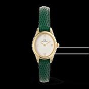 Daniel Wellington Ophelia Mini Green Lizard White Guilloché Gold DW00100892