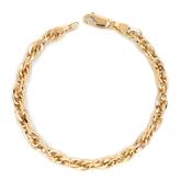 9ct Gold Patterned Hollow Rope Bracelet GB432 image