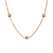 9ct Gold 5 Bead Necklace GN180