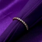 9ct Gold 2mm CZ Claw Set Eternity Ring GRA109 image