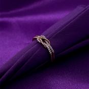 9ct Gold CZ Knot Ring GRZ301 image