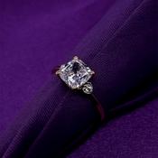 9ct Gold Cushion CZ Ring GRZ403 image