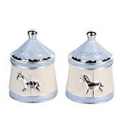 Bambino Silverplated Tooth &amp; Curl Set - Blue Carousel BM230