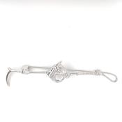 Sterling Silver Horsehead on Crop Brooch BR117 image