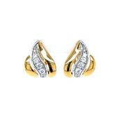 Bijoux D'Or 18ct Gold-Plated CZ Clip-on Earrings BSWH08Z