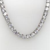 Sterling Silver 4mm CZ Tennis Necklet C8665