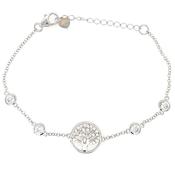 Sterling Silver CZ Tree of Life Bracelet CSB960 image