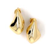 Sterling Silver Gold-plated Chunky Raindrop Stud Earrings CSE434 image