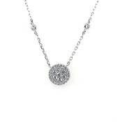 Sterling Silver CZ Pavé Necklace CSN1035 image