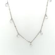Sterling Silver  Multi Drop CZ Necklace CSN958 image
