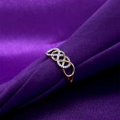 9ct Gold Celtic Knot CZ Ring GRZ395