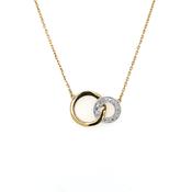 9ct Gold Diamond Interlocking Circles Pendant DP096 image