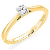 9ct Gold Diamond Solitaire 0.20ct Ring Z252 image