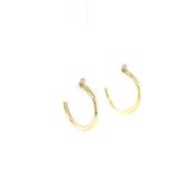 9ct Gold 10mm Sleeper Earrings GE1058