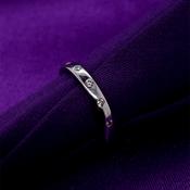 18ct White Gold Five Diamond Wedding Band EW039 image