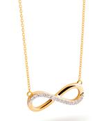 9ct Gold CZ Infinity Necklet GPZ431