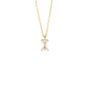 9ct Gold CZ Droplet Necklace GPZ388 image
