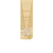9ct Gold CZ Lucky Clover Pendant GPZ430