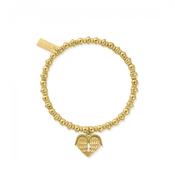 ChloBo Gold Didi Sparkle Heavenly Heart Bracelet image