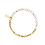 ChloBo Sterling Silver Story of Love Bracelet Gold Tone image