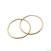 9ct Gold 18mm Hinged Plain Sleeper Earrings GE1078 image
