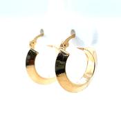 9ct Gold 10mm Disc Hoop Earrings GE1089 image
