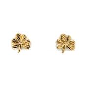 Gold-plated Shamrock Stud Earrings GFCE034 image