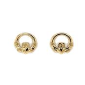 Gold-plated Claddagh Stud Earrings GFCE053