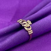 18ct Gold-plated Ladies Claddagh Ring GF31